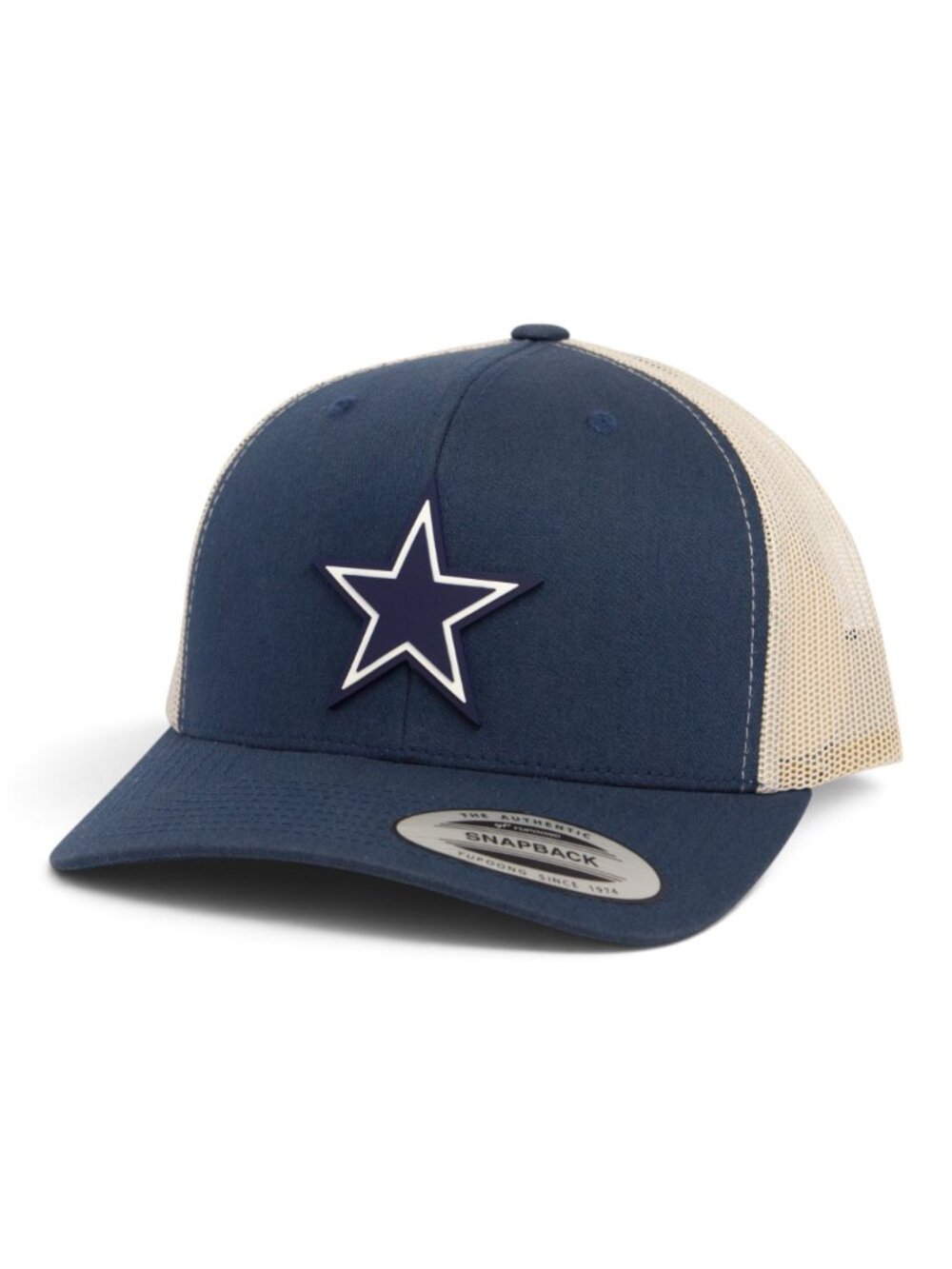 Dallas Cowboys 3D YP Snapback Trucker Hat- Navy/ Silver